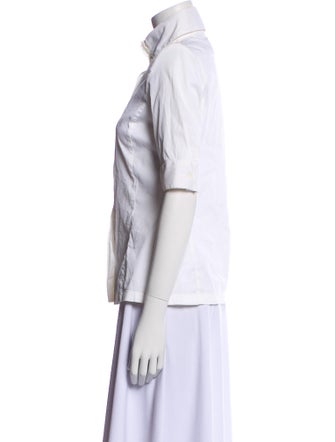 Givenchy Short Sleeve Button-Up Top