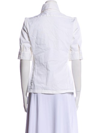 Givenchy Short Sleeve Button-Up Top