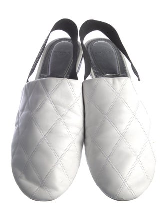 Givenchy Quilted Pattern Leather Slingback Flats