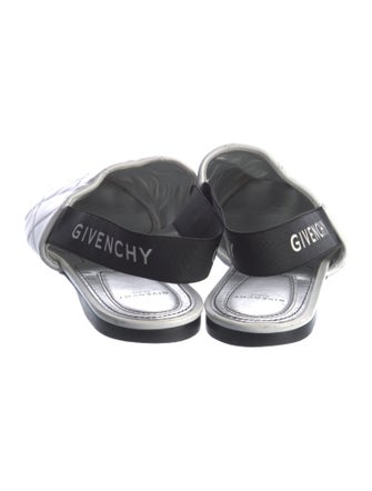 Givenchy Quilted Pattern Leather Slingback Flats