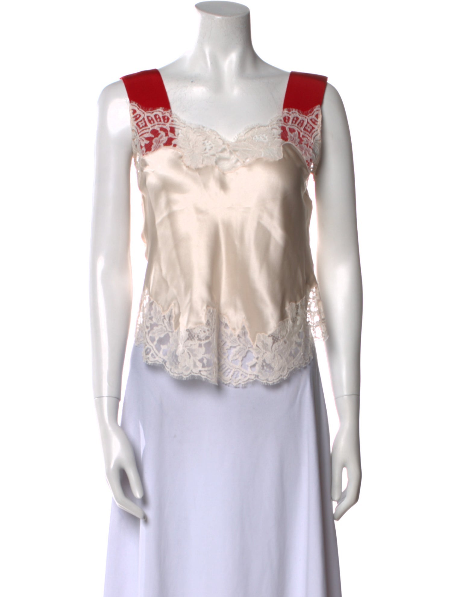 Givenchy Silk Colorblock Pattern Crop Top