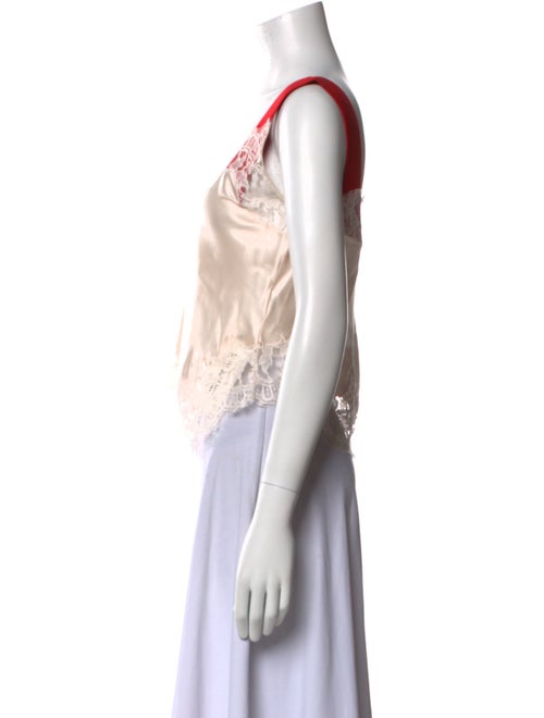 Givenchy Silk Colorblock Pattern Crop Top