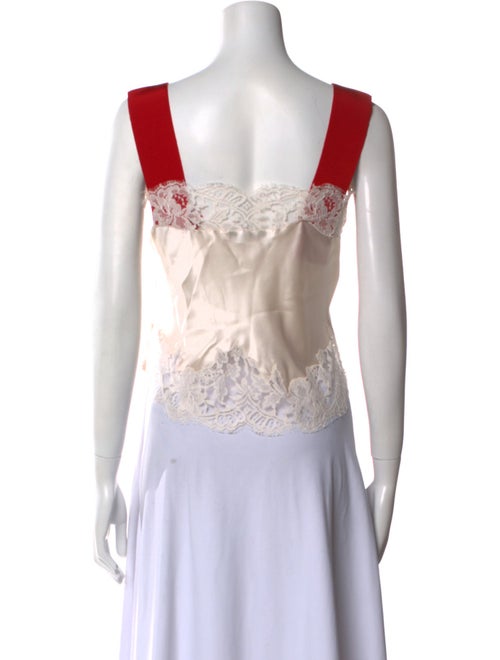 Givenchy Silk Colorblock Pattern Crop Top