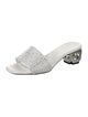 Givenchy Satin Crystal Embellishments Slides