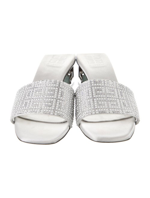 Givenchy Satin Crystal Embellishments Slides