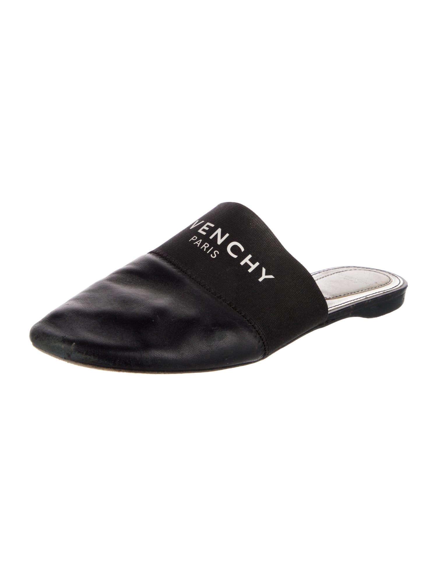 Givenchy Leather Graphic Print Mules