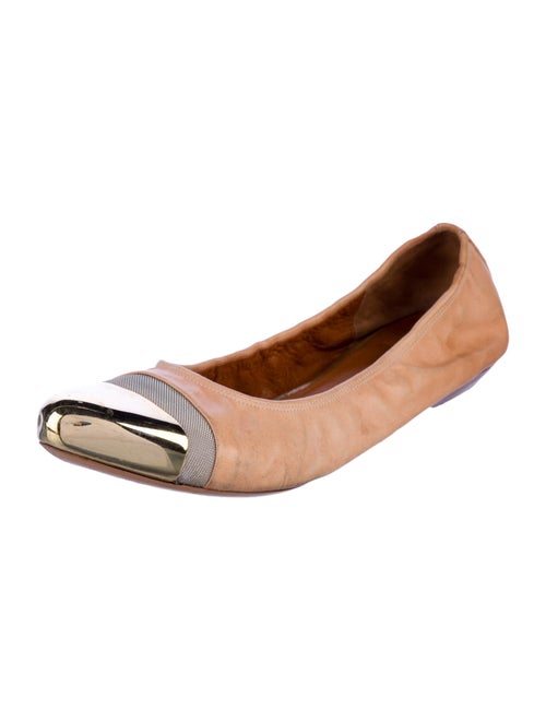 Givenchy Leather Animal Print Ballet Flats