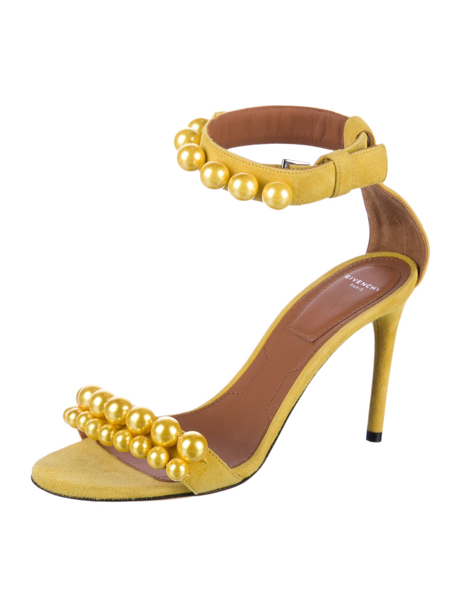 Givenchy Suede Beaded Accents Sandals