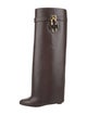 Givenchy Greca Pattern Leather Riding Boots