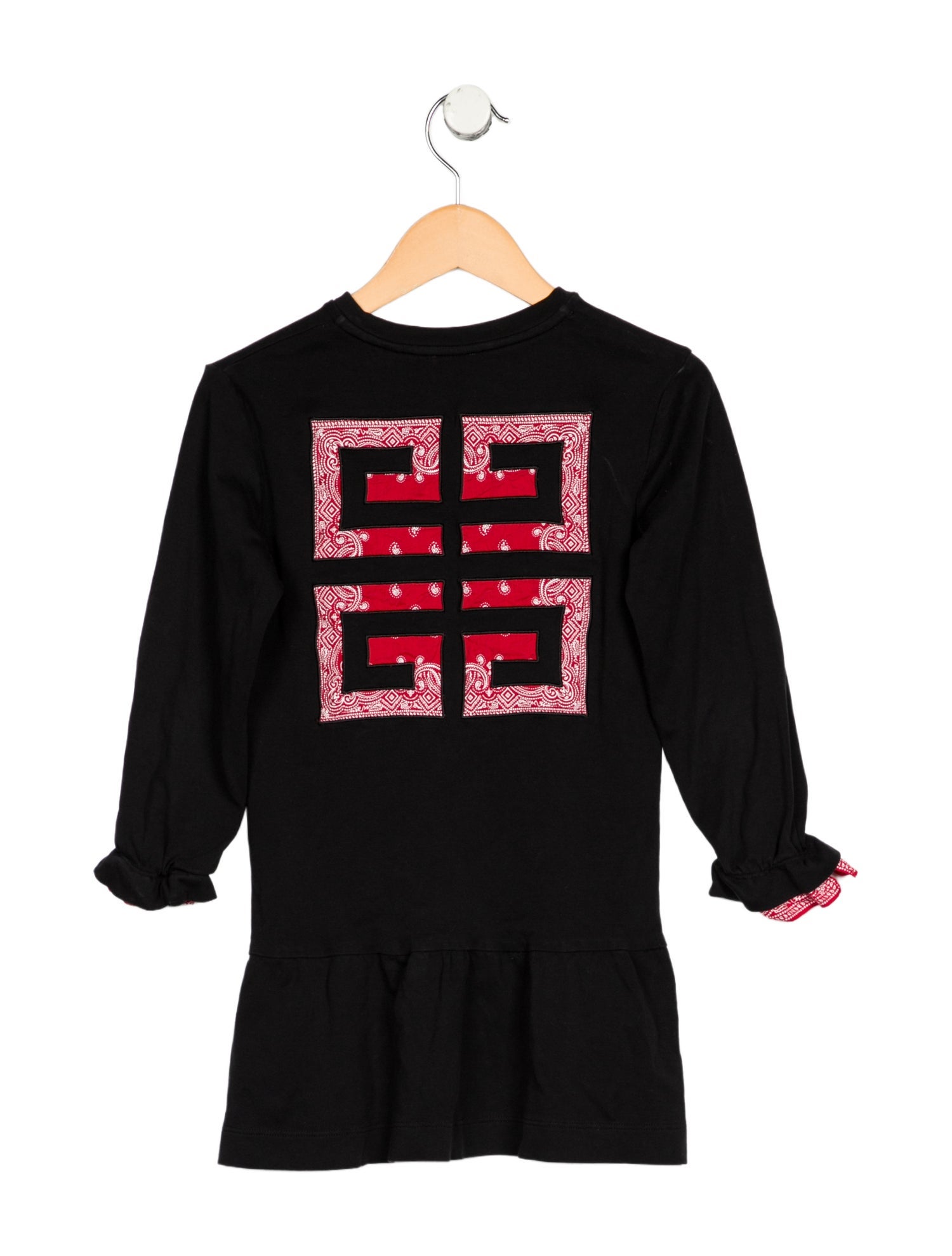 Givenchy kid girls; red and black dress