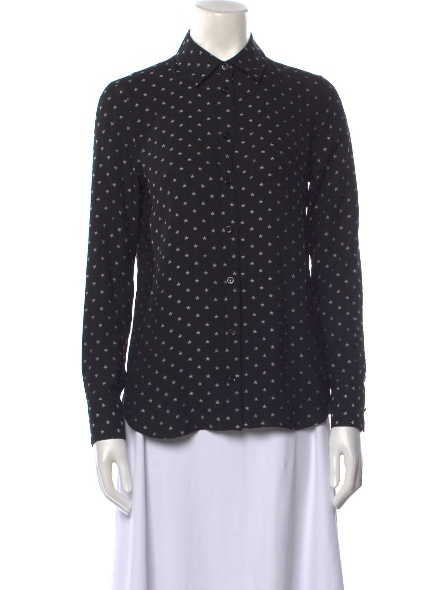 Givenchy Printed Long Sleeve Button-Up Top