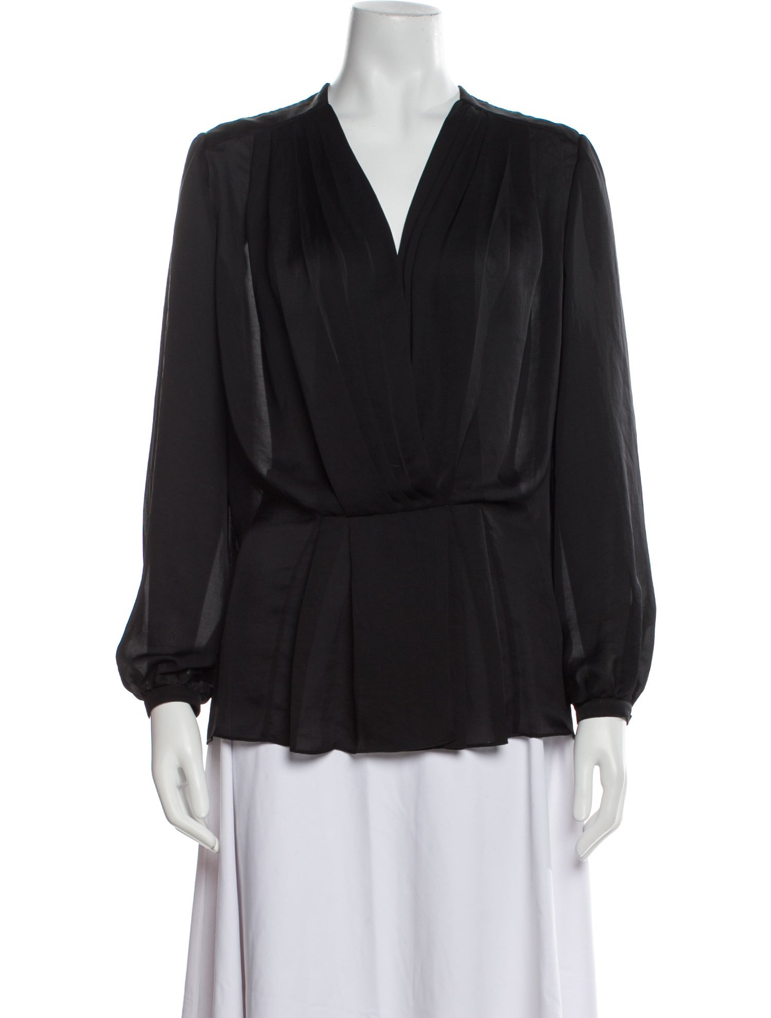 Givenchy V-Neck Long Sleeve Blouse