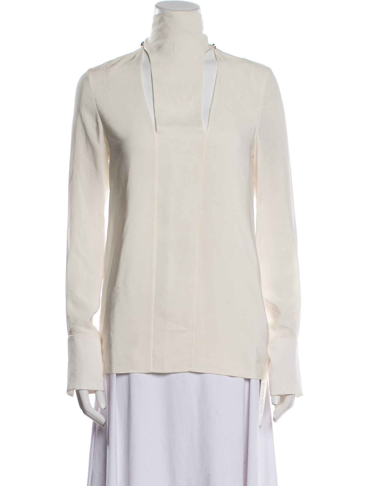 Givenchy Silk V-Neck Blouse