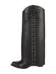Givenchy Leather Bow Accents Riding Boots