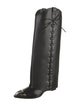 Givenchy Leather Bow Accents Riding Boots