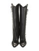 Givenchy Leather Bow Accents Riding Boots