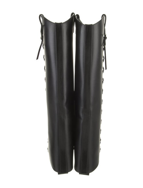 Givenchy Leather Bow Accents Riding Boots