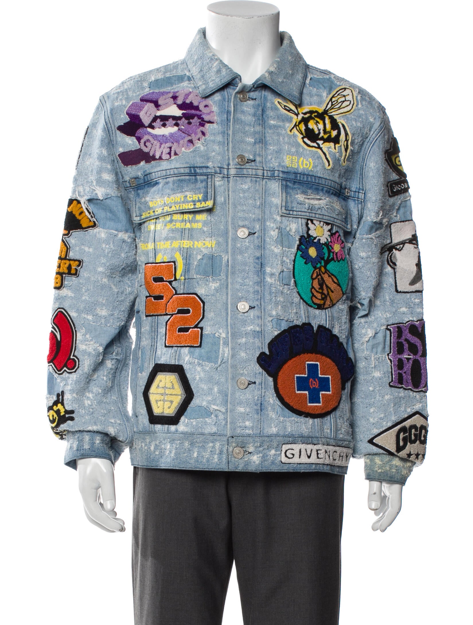 Givenchy Graphic Print Denim Jacket