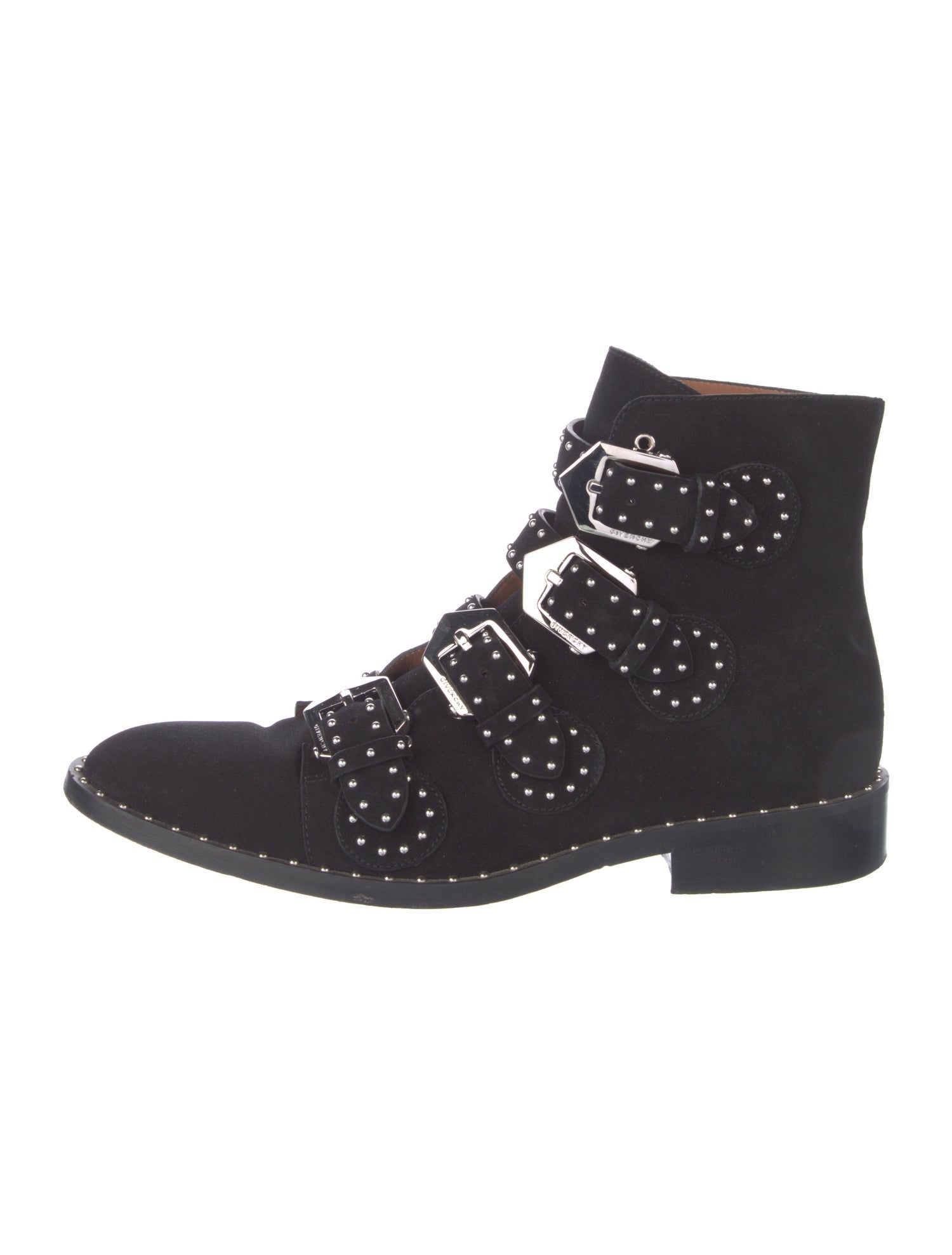 Givenchy Suede Studded Accents Lace-Up Boots