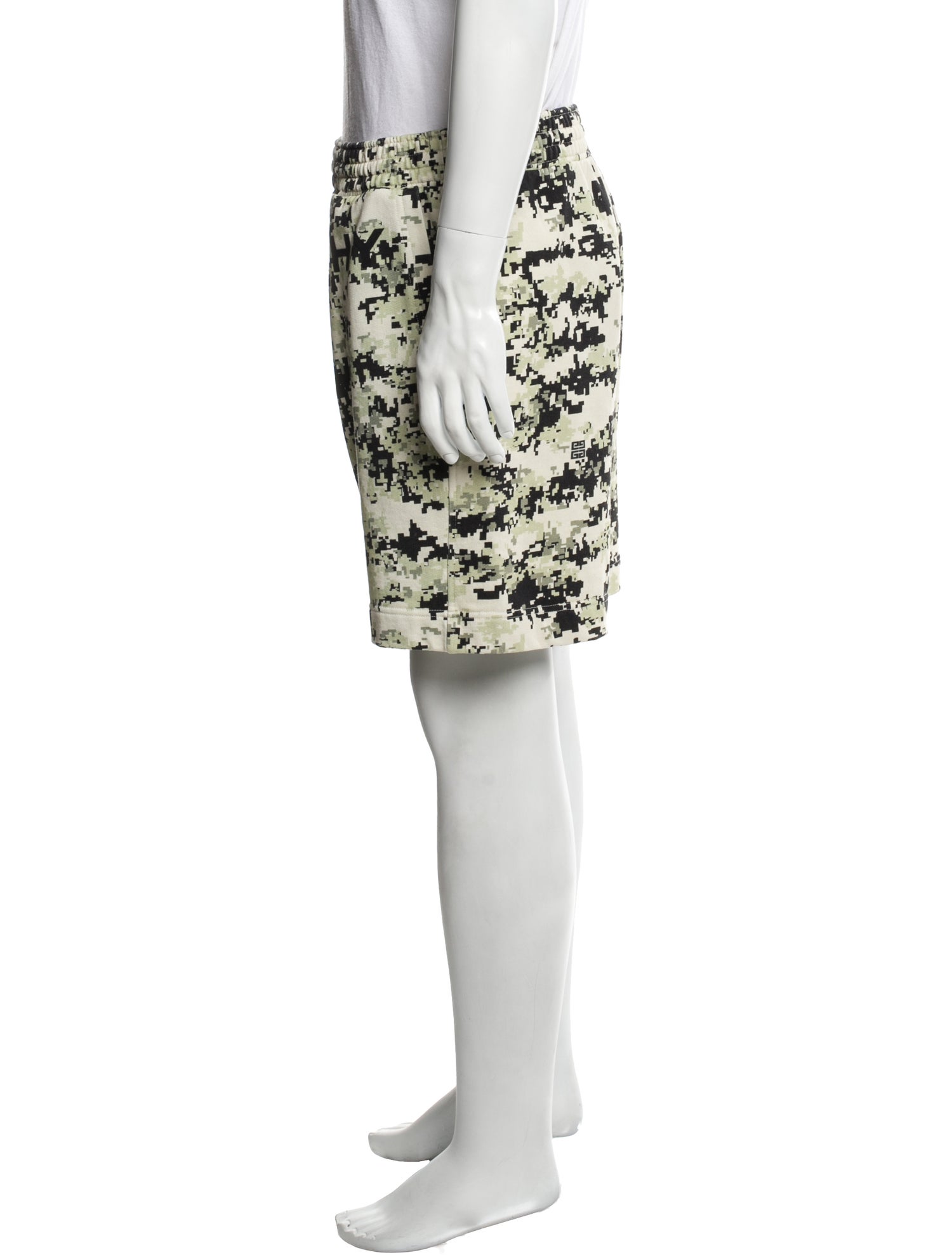 Givenchy Camouflage Print Flat Front Shorts