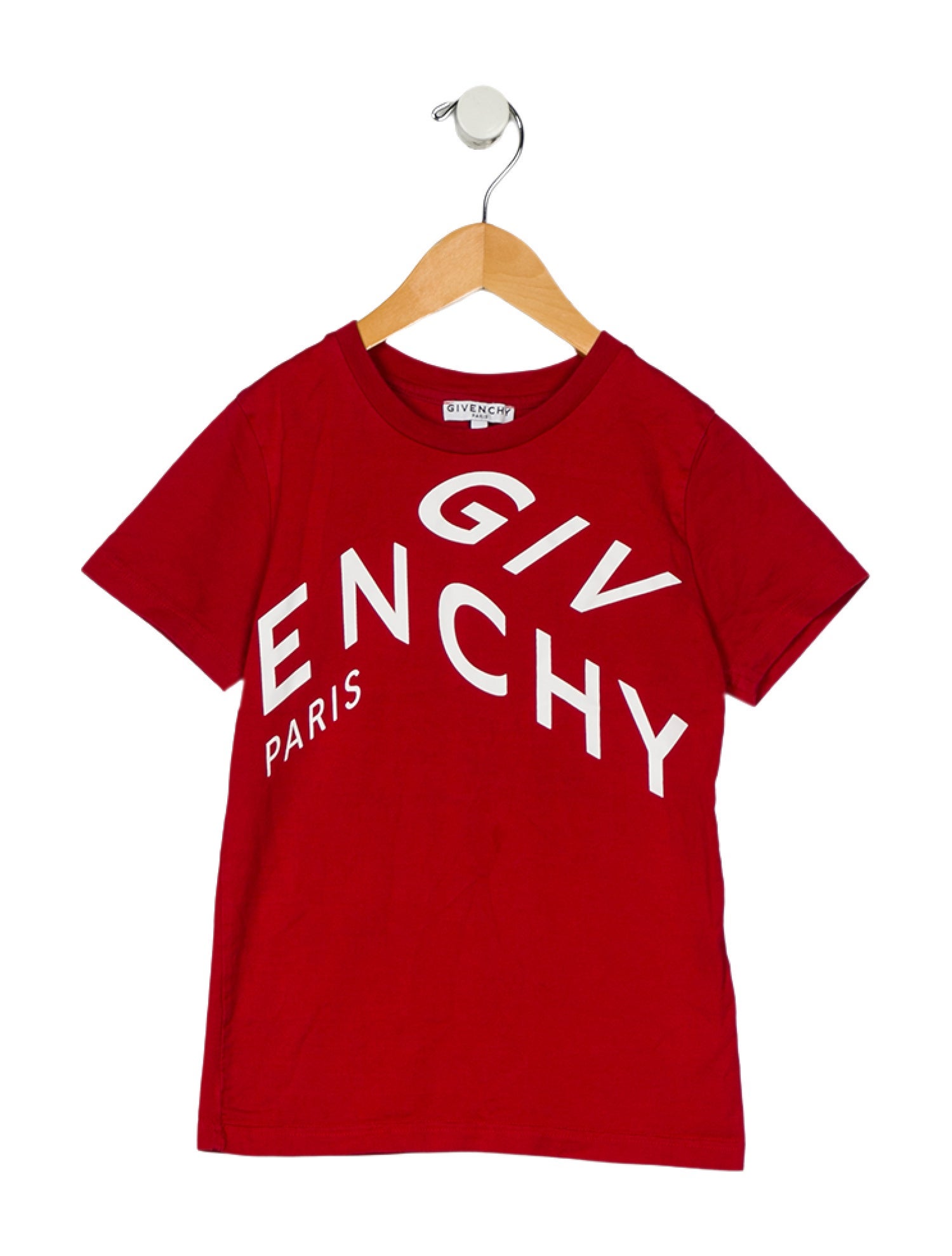 Givenchy kid boys; red and white t-shirt