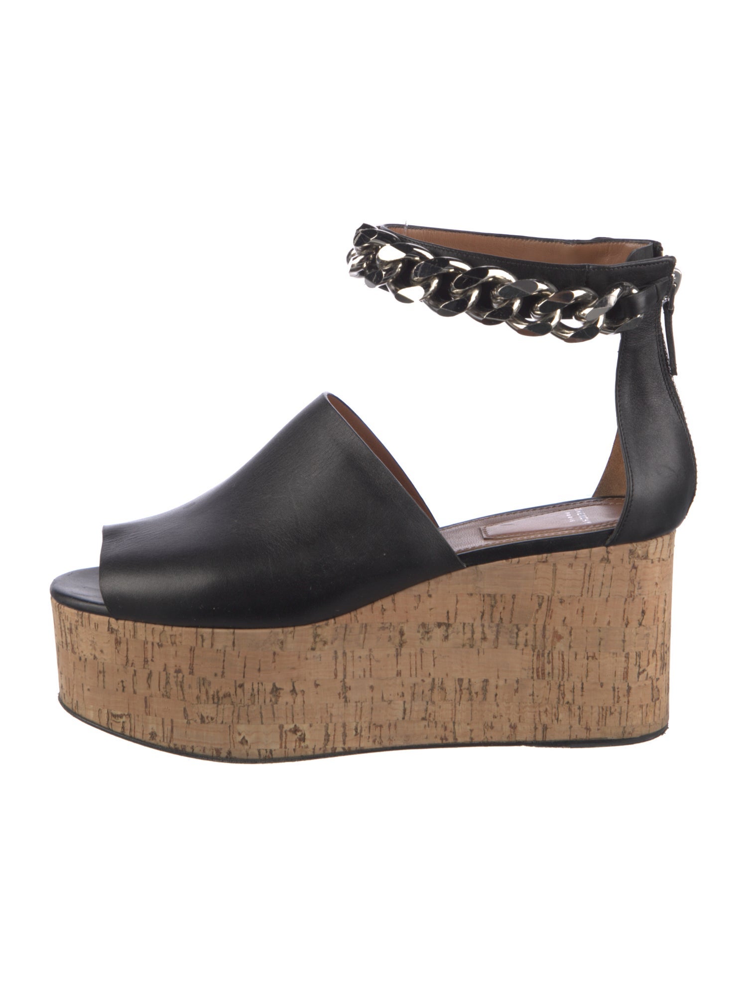 Givenchy Leather Chain-Link Accents Sandals