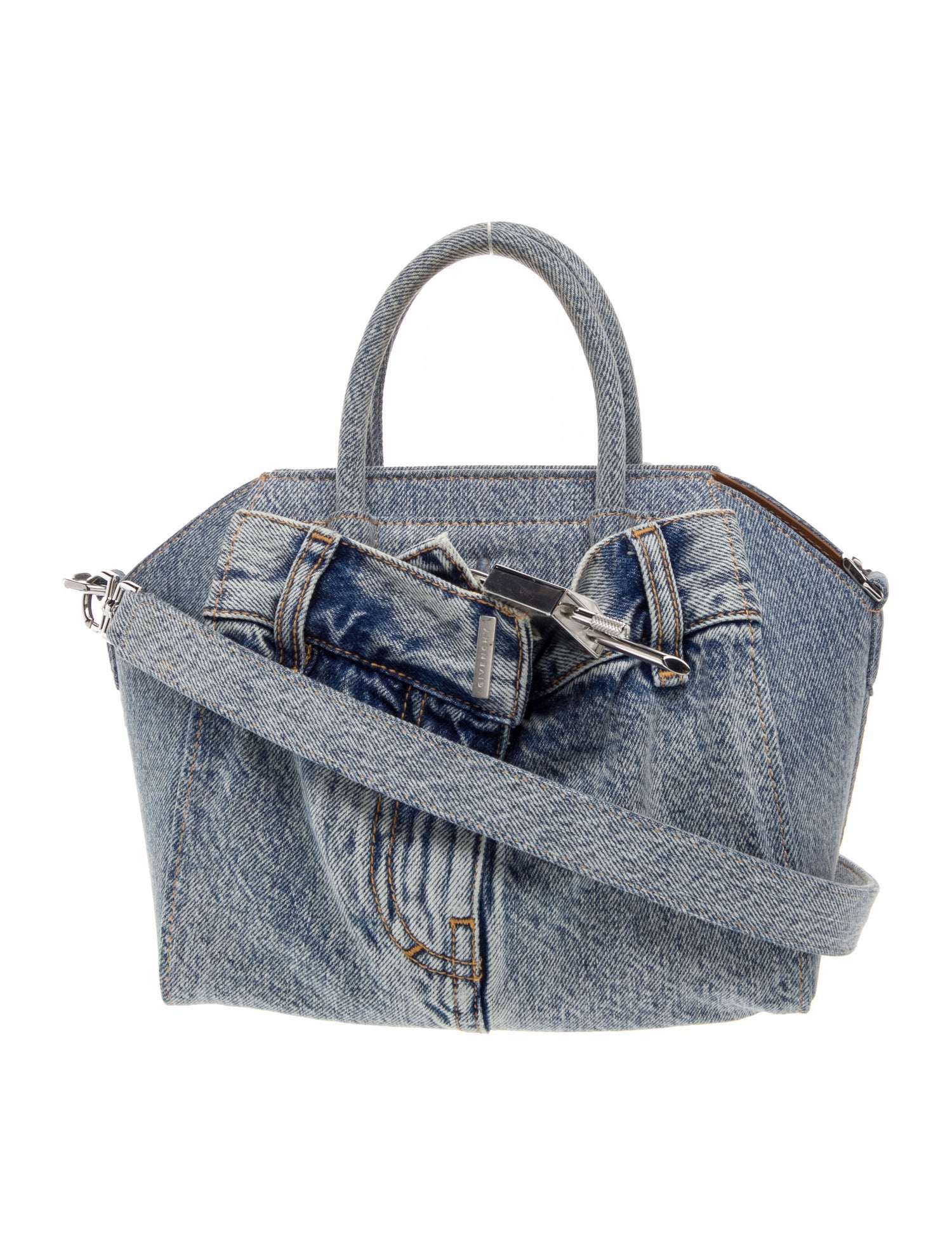 Givenchy Denim Antigona Lock tote bag Mini