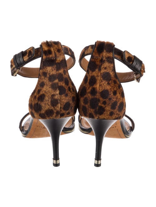 Givenchy Ponyhair Animal Print Sandals