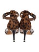 Givenchy Ponyhair Animal Print Sandals