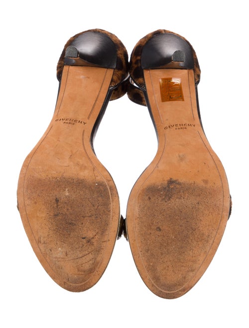 Givenchy Ponyhair Animal Print Sandals