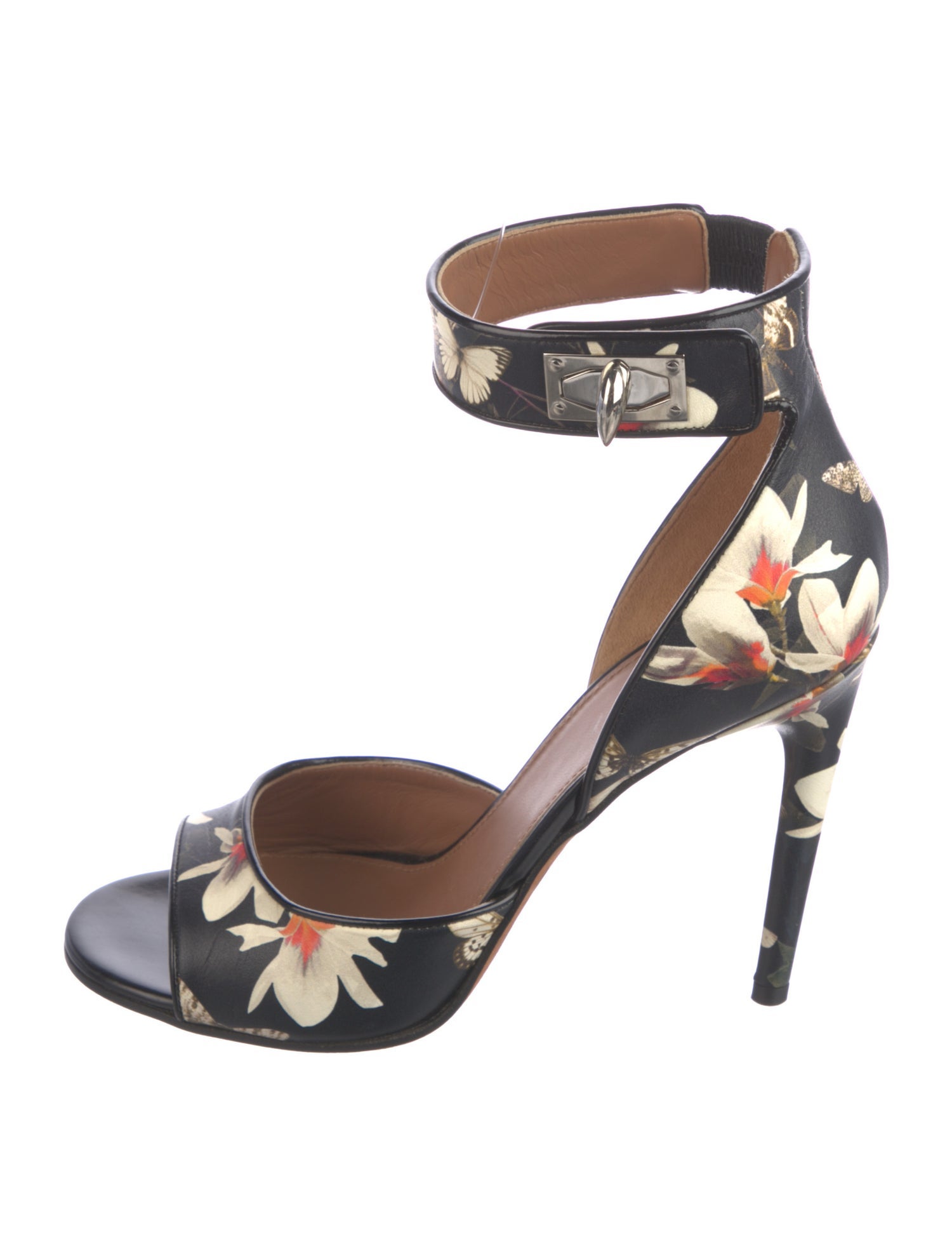 Givenchy Leather Floral Print D'Orsay Pumps