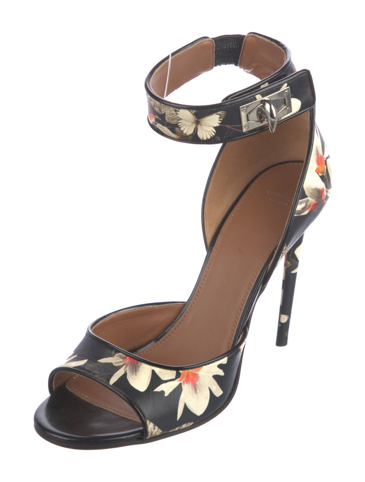 Givenchy Leather Floral Print D'Orsay Pumps