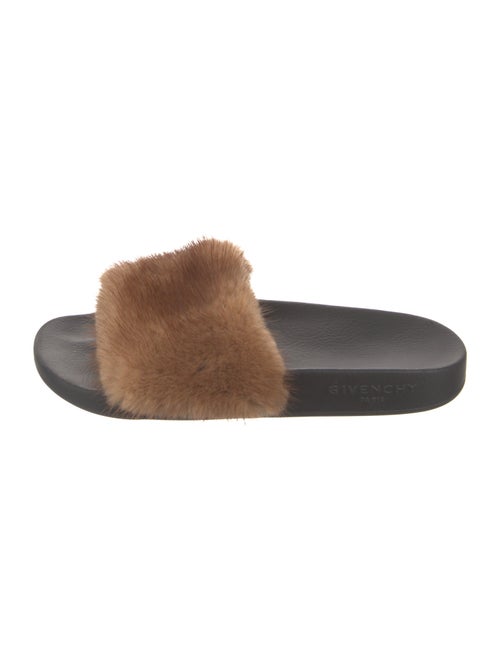 Givenchy Fur Fur Trim Slides