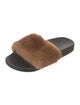 Givenchy Fur Fur Trim Slides