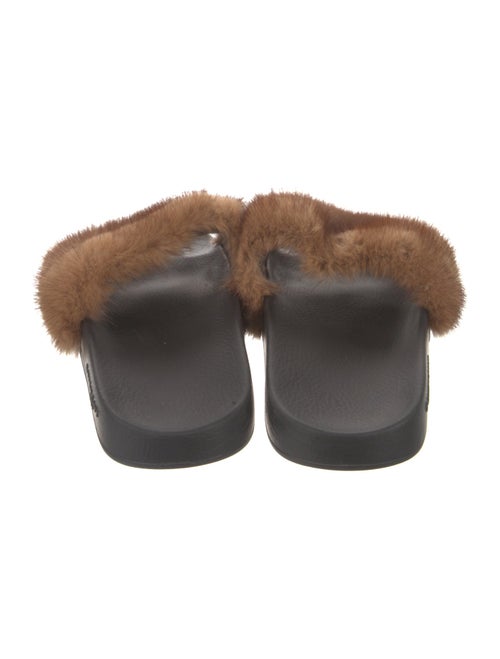 Givenchy Fur Fur Trim Slides