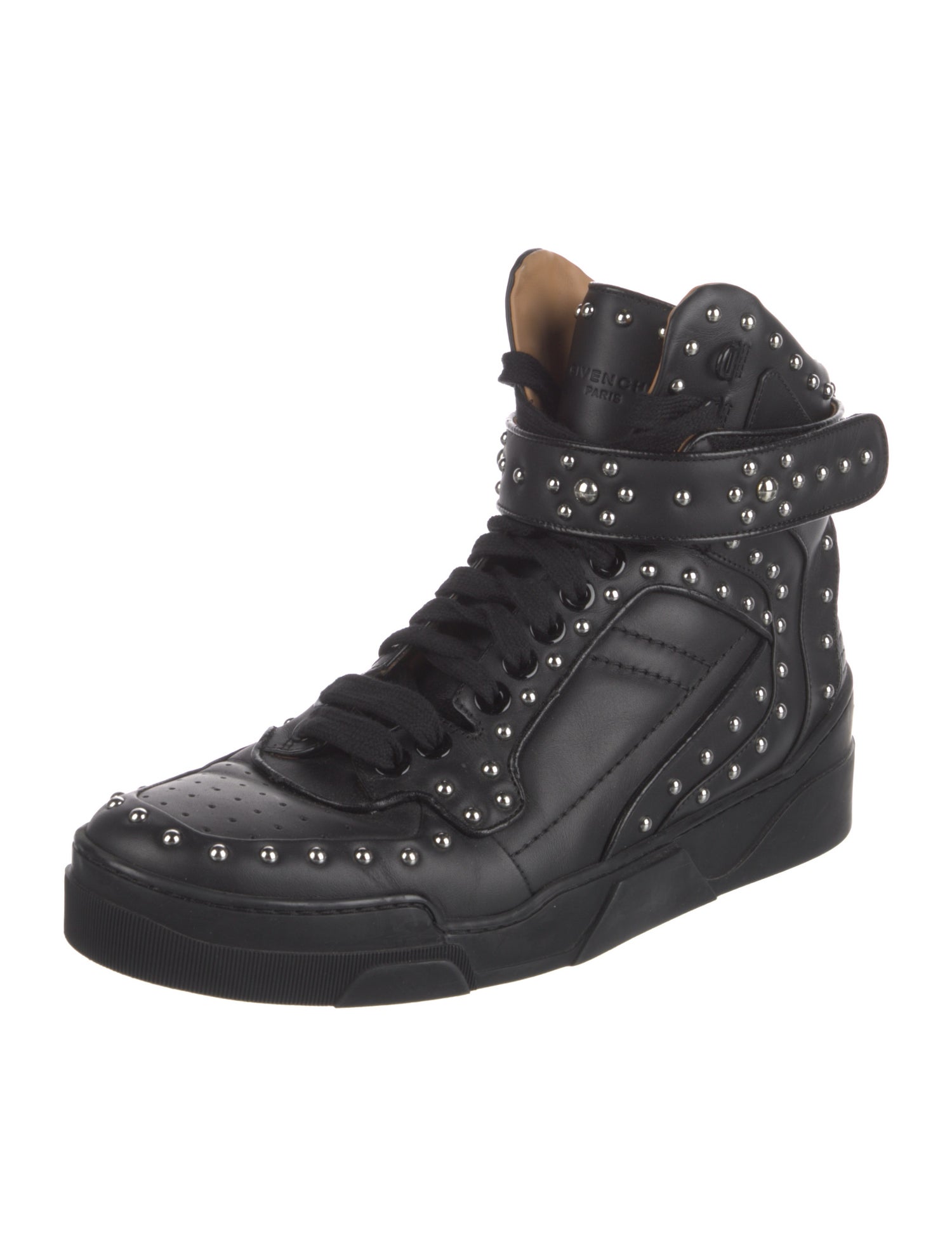 Givenchy Leather Studded Accents Sneakers