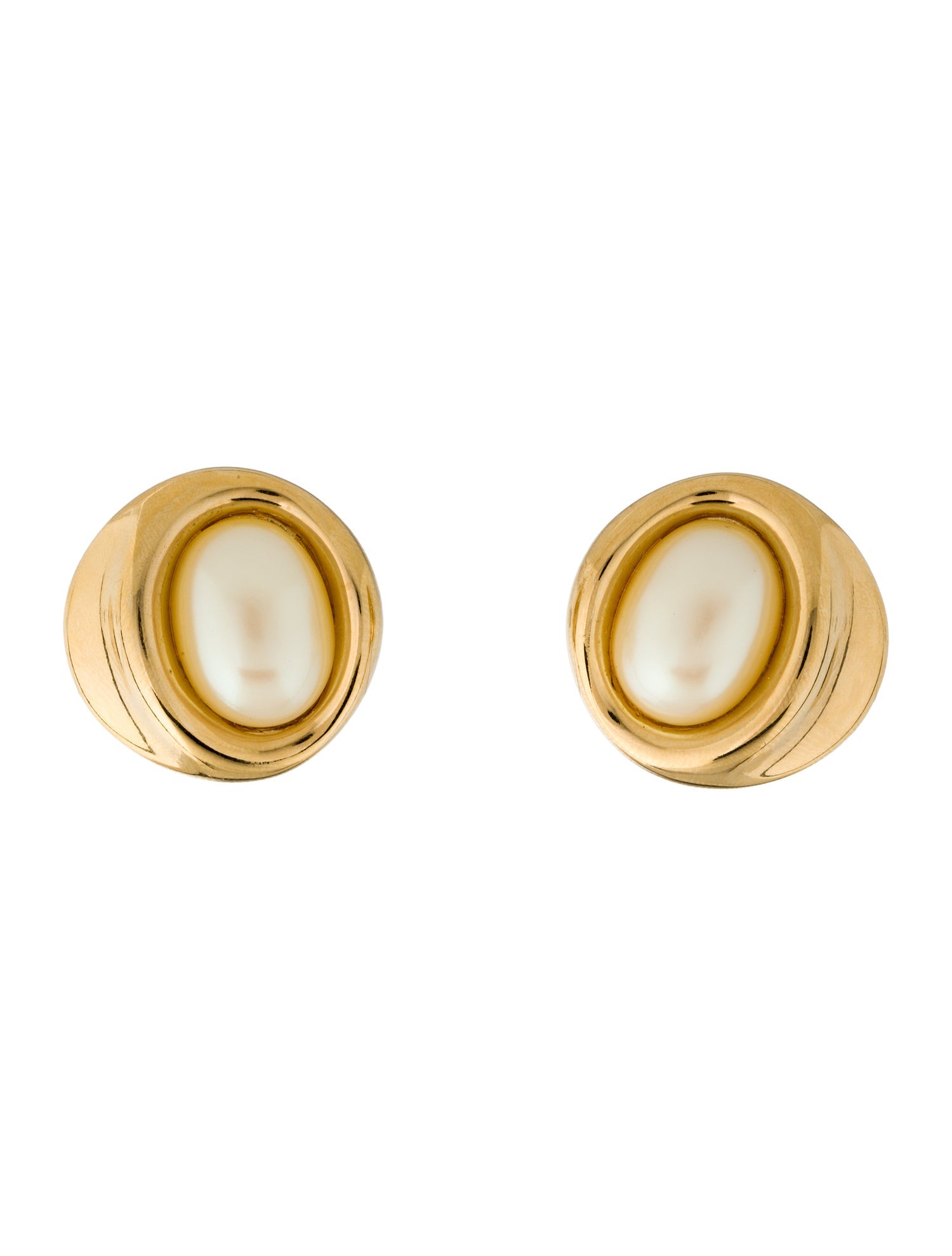 Givenchy Vintage Faux Pearl Clip-On Earrings