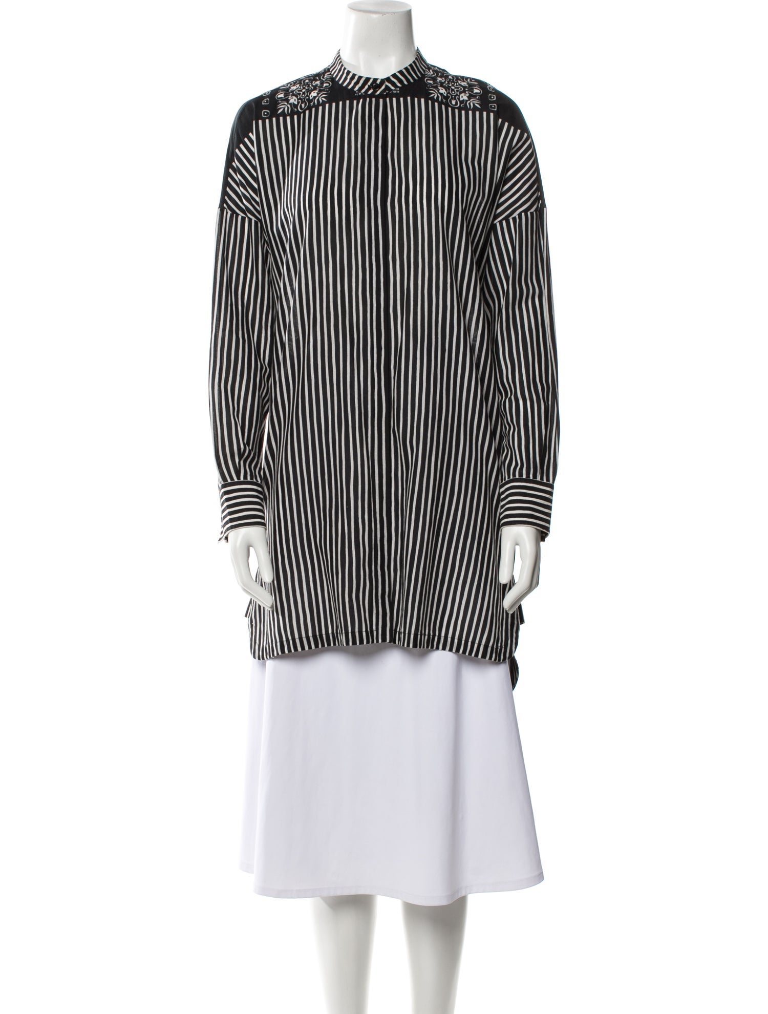 Givenchy Striped Mock Neck Tunic