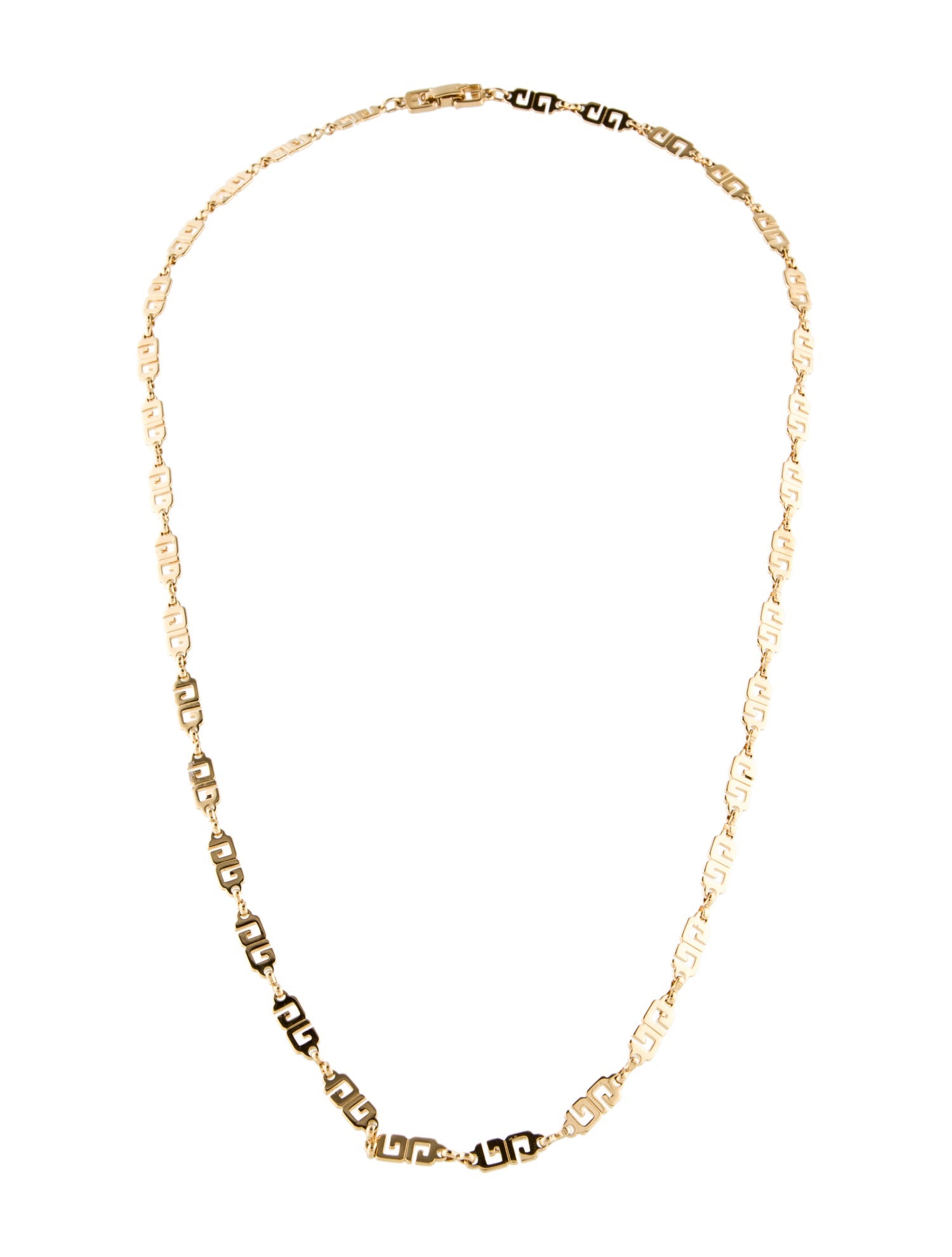 Givenchy Vintage Double G Chain Link Necklace