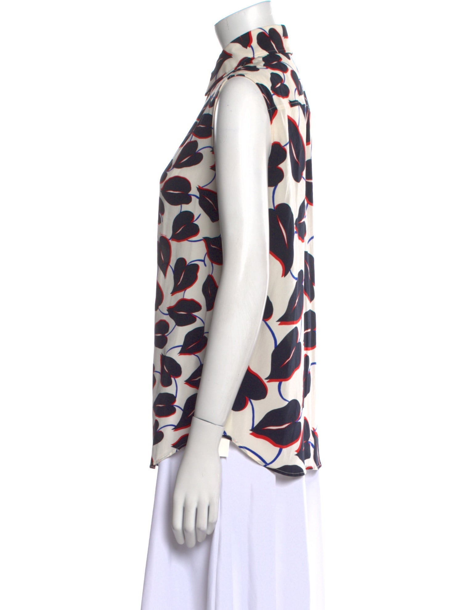 Givenchy Silk Printed Button-Up Top