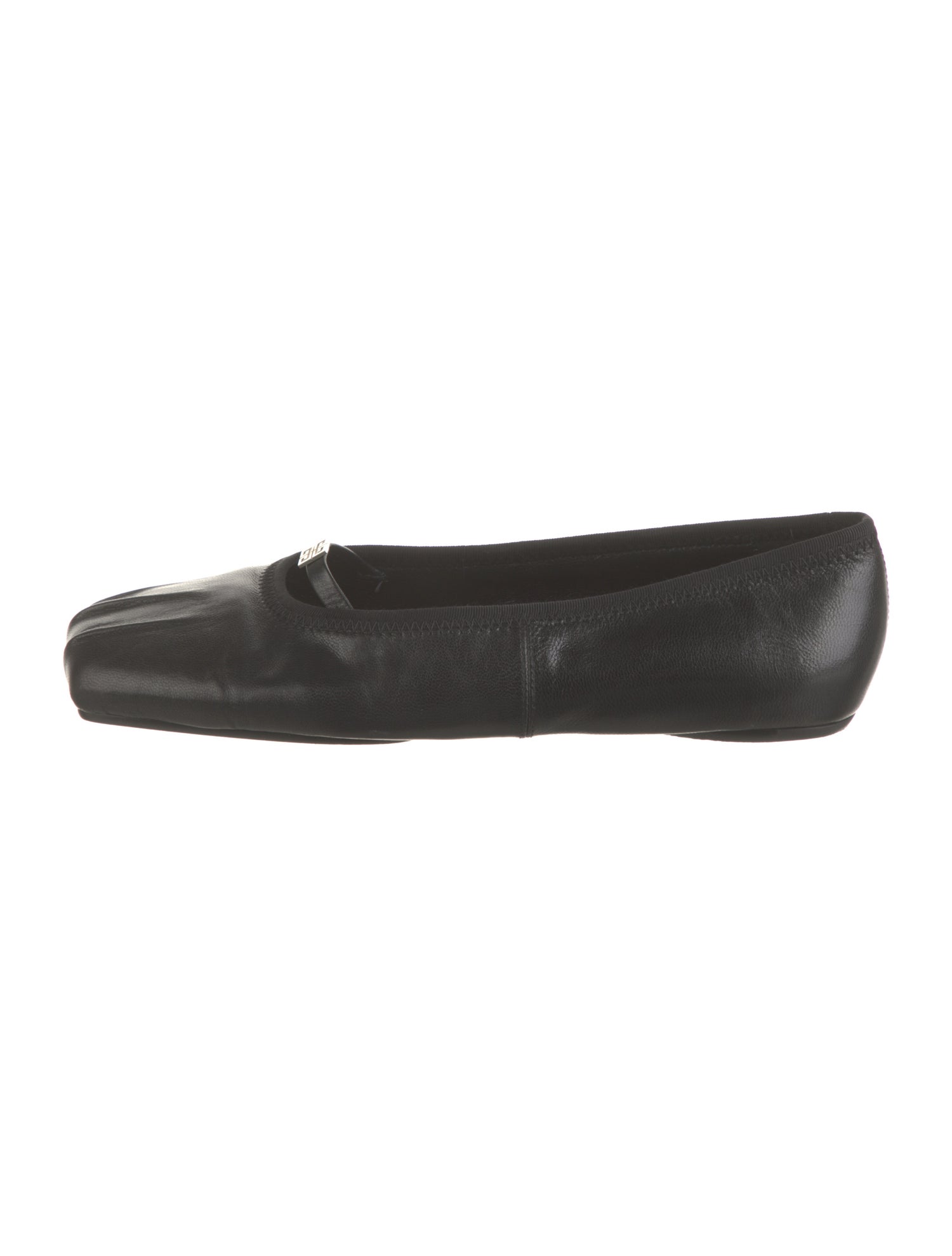 Givenchy Leather Grosgrain Trim Ballet Flats