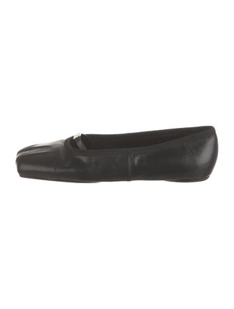 Givenchy Leather Grosgrain Trim Ballet Flats