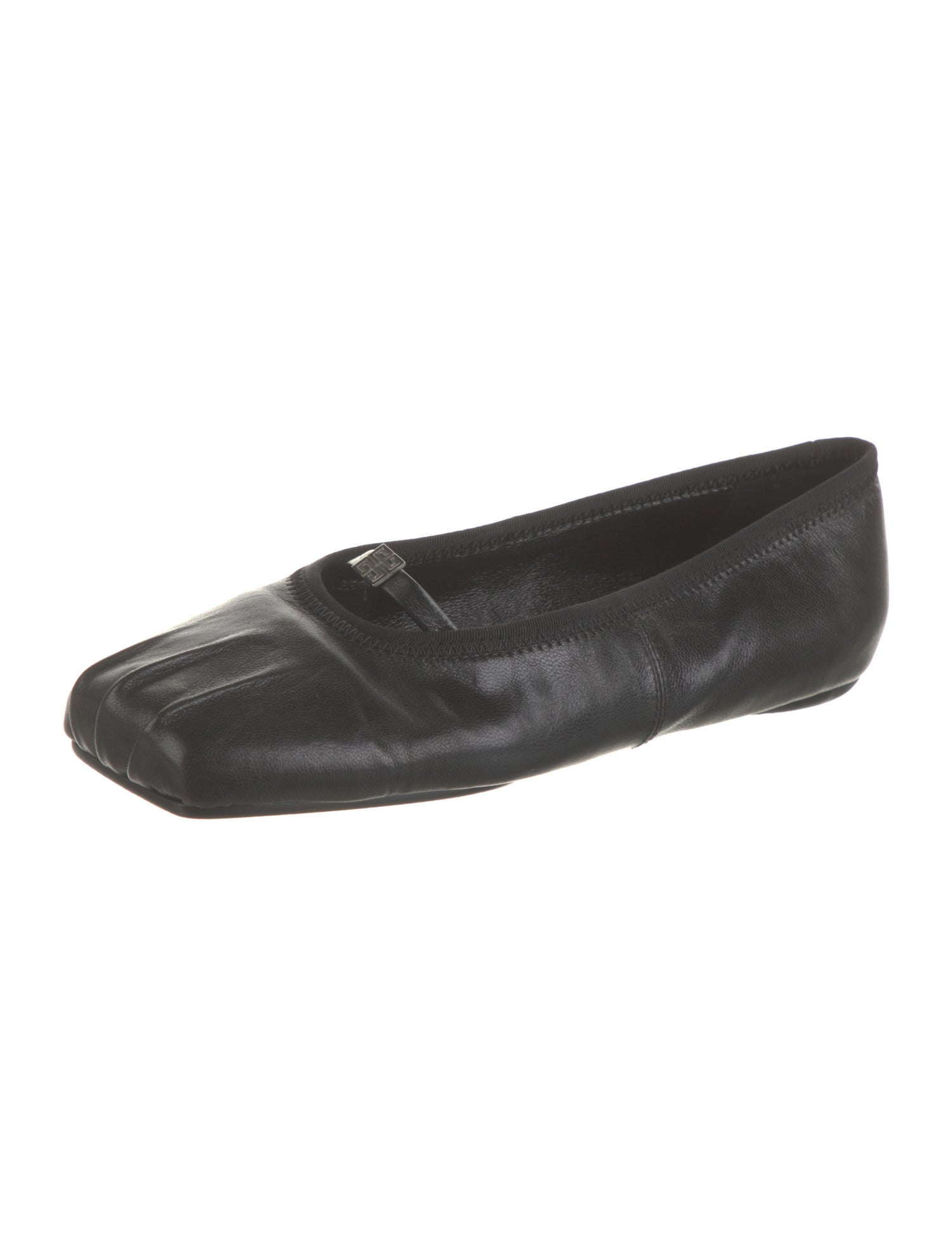 Givenchy Leather Grosgrain Trim Ballet Flats
