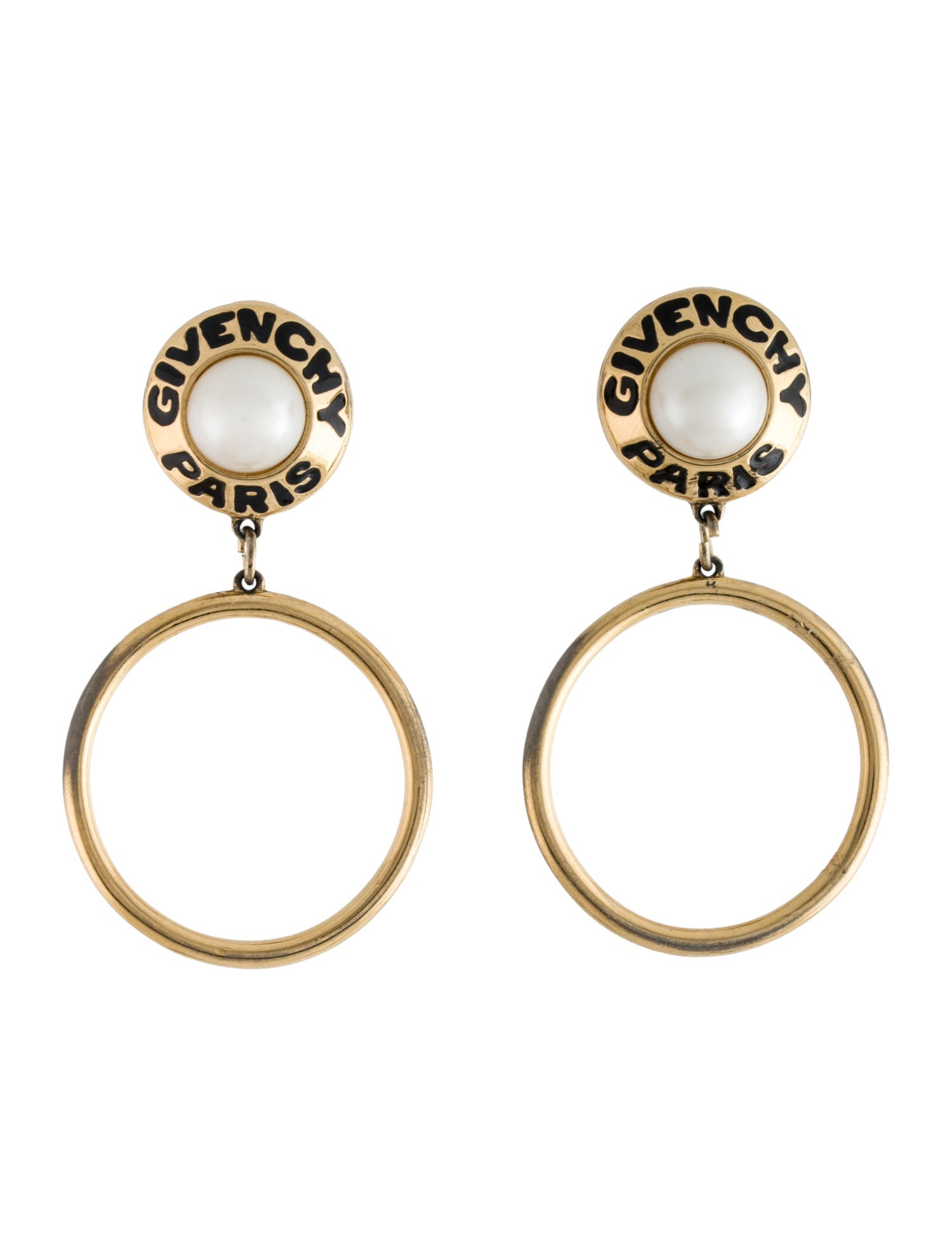 Givenchy Vintage Faux Pearl Drop Earrings