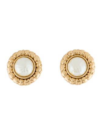 Givenchy Faux Pearl Clip On Earrings