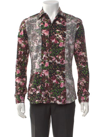 Givenchy Floral Print Long Sleeve Shirt