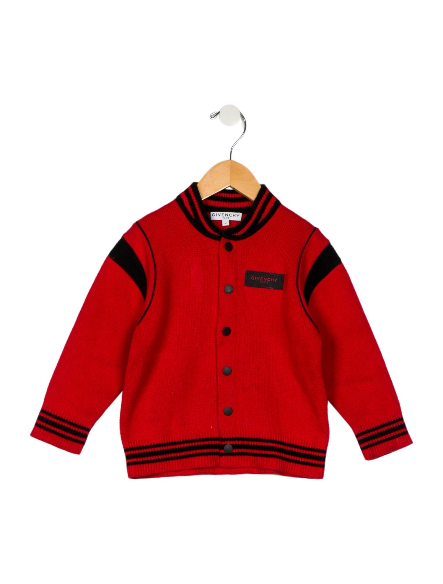 Givenchy toddler boys' red and black cardigan