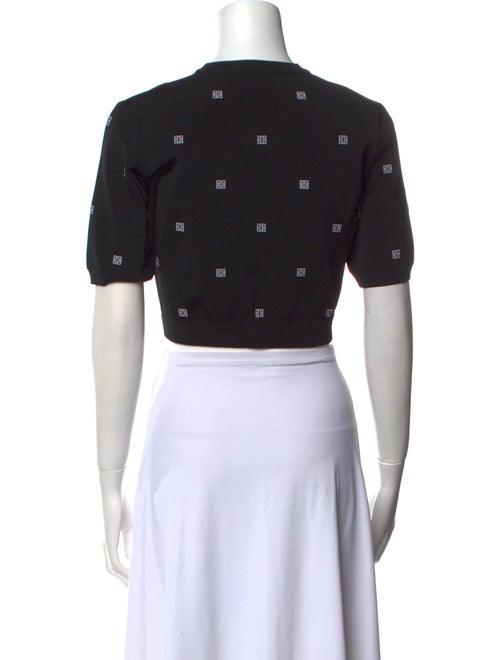 Givenchy Crew Neck Short Sleeve Crop Top