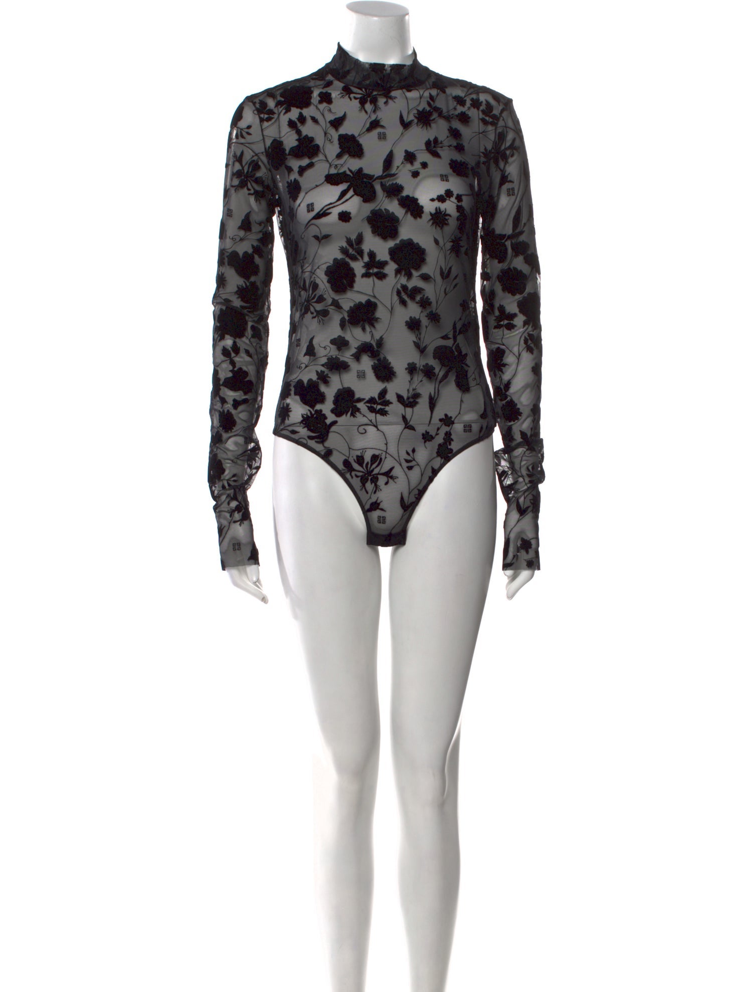 Givenchy Nylon Floral Print Bodysuit