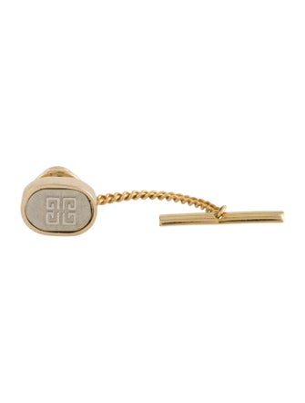 Givenchy Two Tone Tie Pin w/ Chain